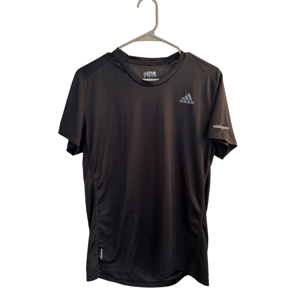 Adidas T-Shirt Run It Women's M Black Aeroready Performance Mesh Lightweight